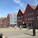 A series of gabled wooden buildings in the old city of Bryggen